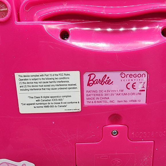 Barbie Laptop Toy - Oregon Scientific H968-10 - Interactive Kids Learning Laptop - Picture 7 of 7